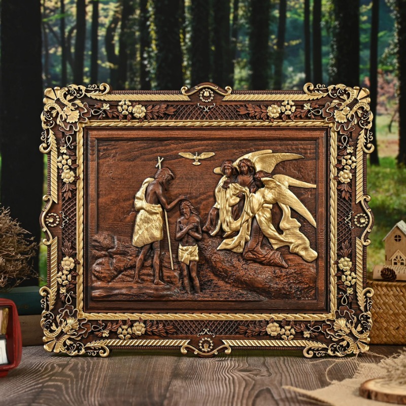 Home Decor Jesus - Деревянная рельефная настенная картина ручной работы,