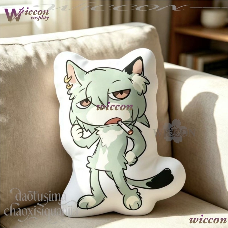 Decorative Throw Pillow - NebulaCloak Chainsmoker Cat Q-версия куклы, милая
