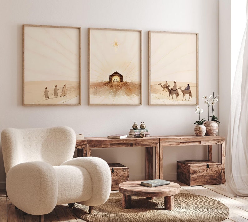 Home Decor Jesus - 3 шт./компл., пасхальная Рождественская сцена, художественный