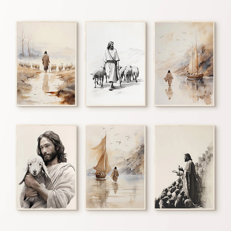 Home Decor Jesus - Христианский постер «Иисус ходит по воде»: