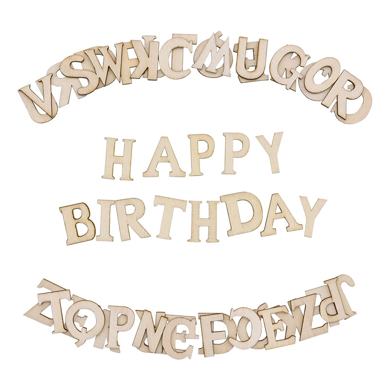 Wooden Letter Sign - 100 шт. буквы деревянные Алфавит цифры