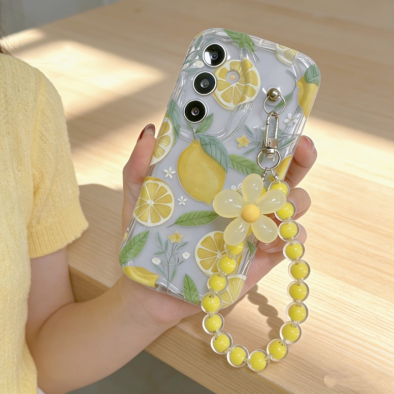 Home Decor Yellow - Желтый чехол-накладка с лимонным цветком и