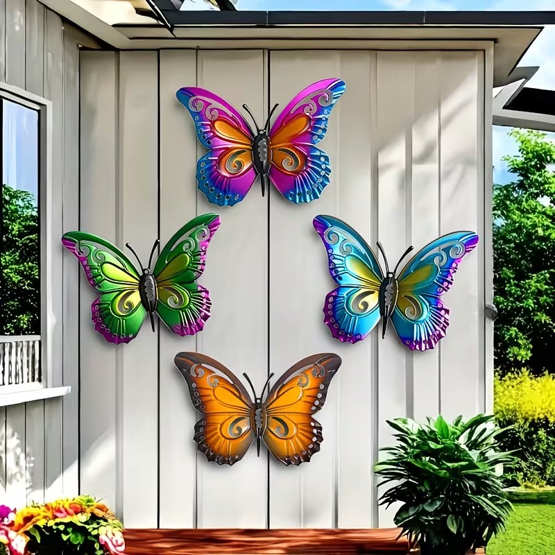 Home Decor Outside - Набор из 4 разноцветных металлических статуэток