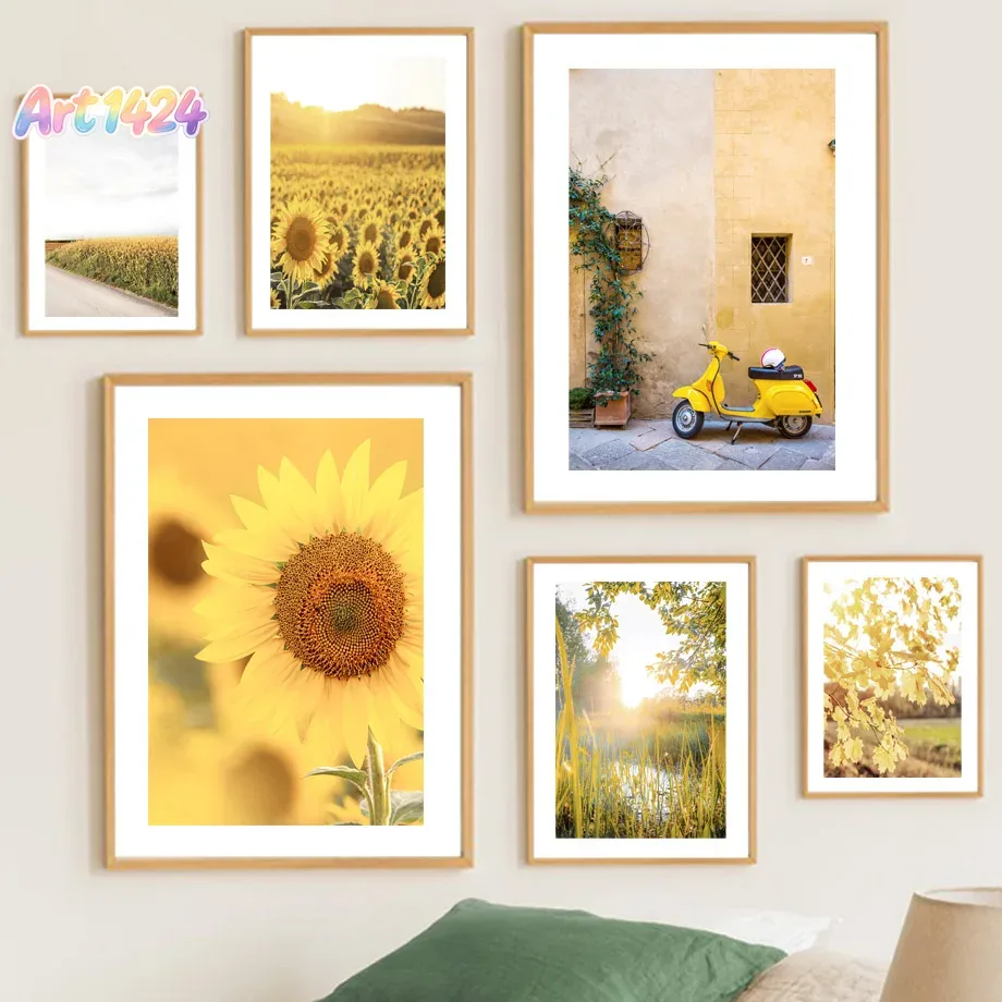 Home Decor Yellow - Картина на холсте с изображением подсолнухов