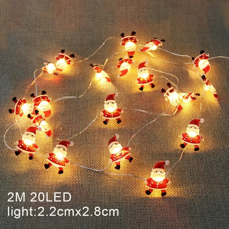 Fairy Lights Bedroom - Рождественская гирлянда со снеговиками, светодиодная, на