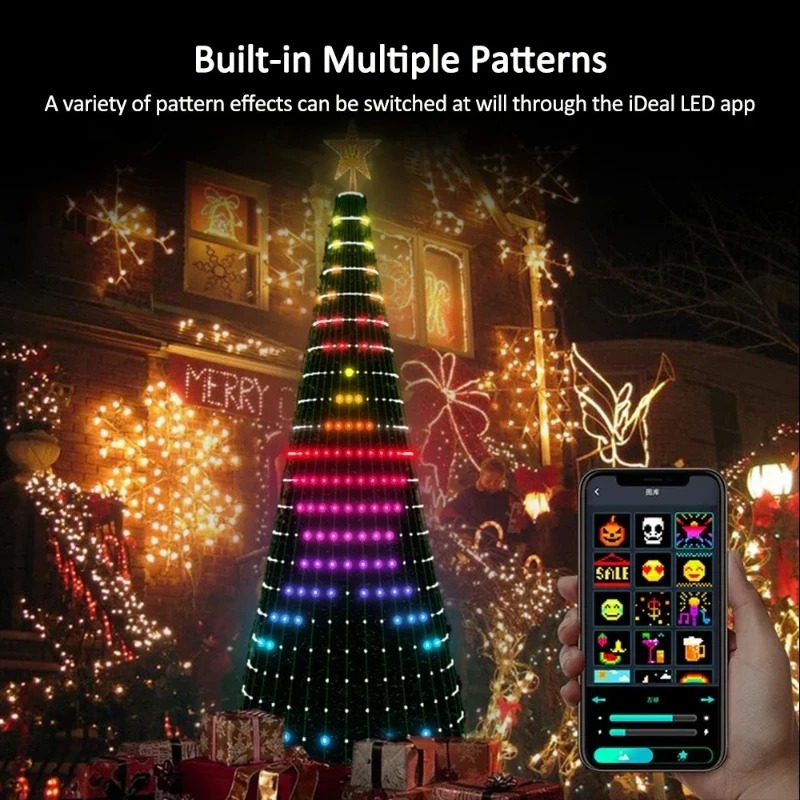 Home Decor App - Рождественские гирлянды-звезды RGB LED с Bluetooth-управлением