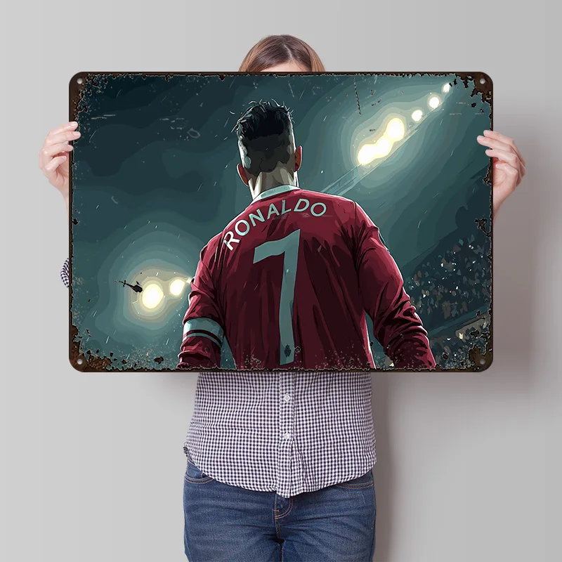 Home Decor Vector - Криштиану Роналду: Векторный 3D-постер из металла,