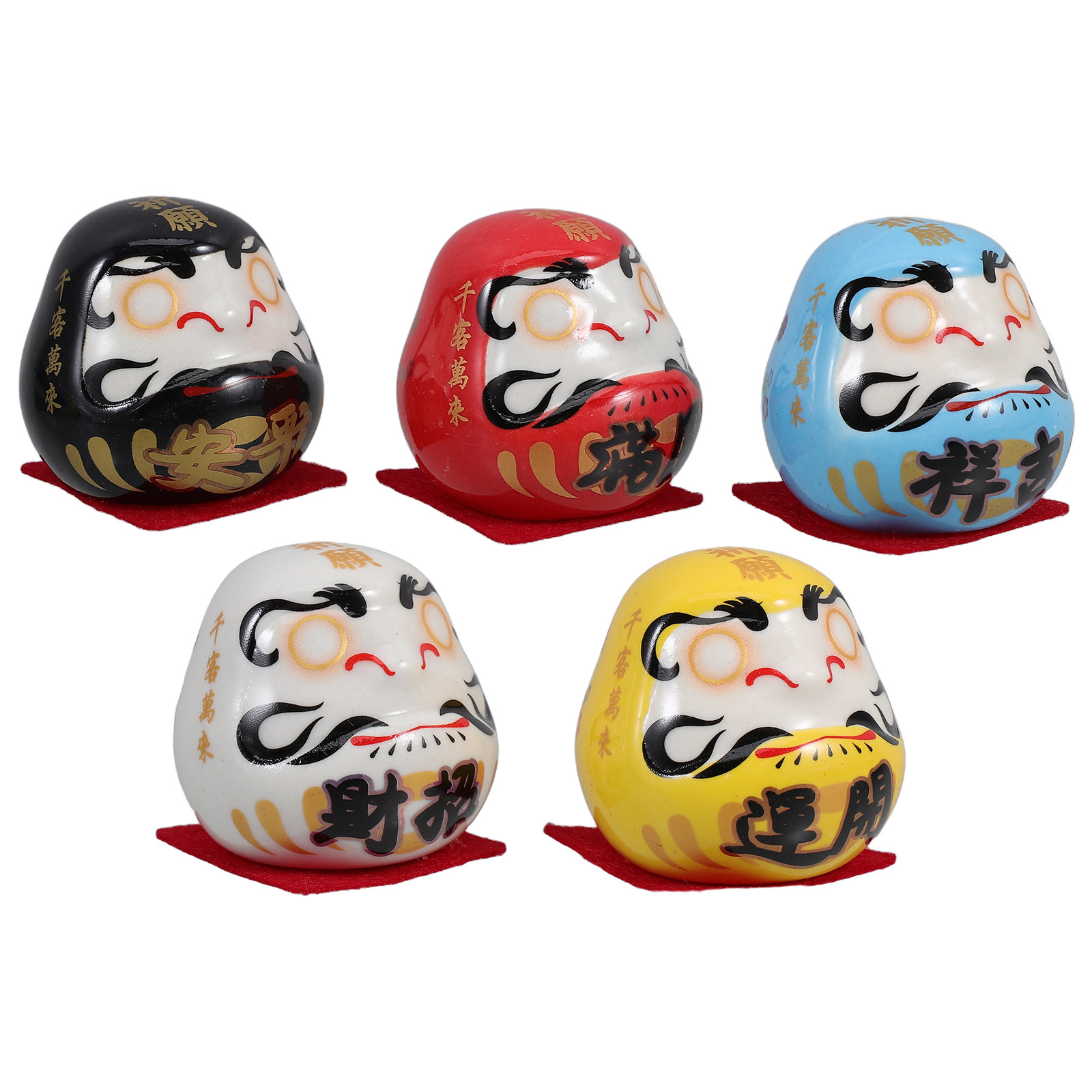 Home Decor Japanese - 5 шт. керамических статуэток Дхармы в