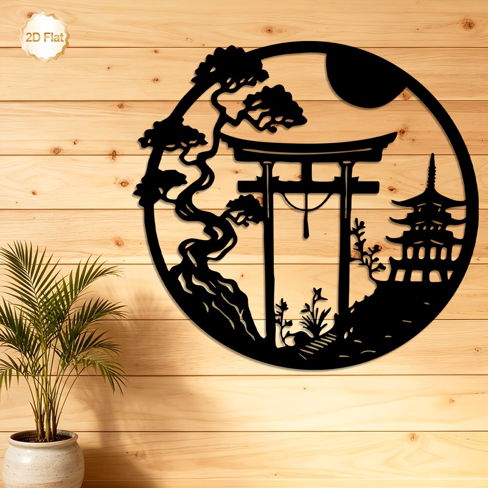 Home Decor Japanese - CIFBUY Металлическое настенное украшение в японском