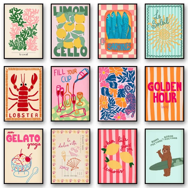 Home Decor Aesthetic Pinterest - Тропический плакат в консервативном стиле, морская