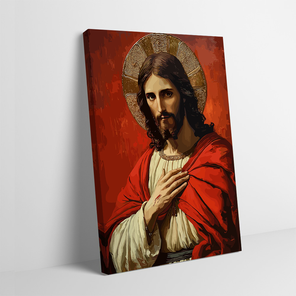 Home Decor Jesus - Портрет Иисуса Христа с ореолом, постер,