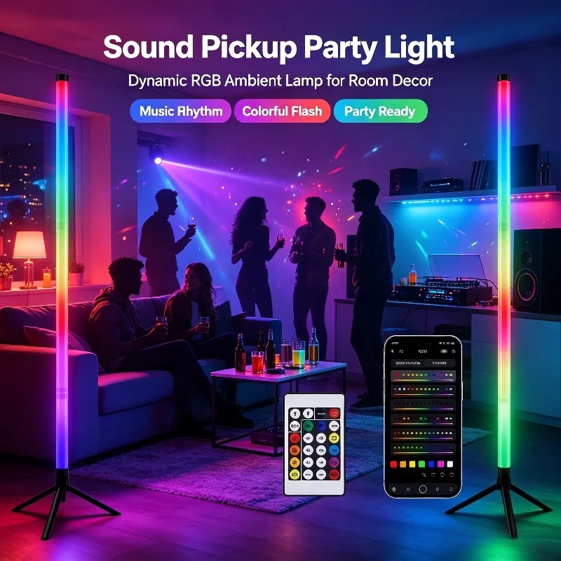 Home Decor Lamp - 2 шт. 120-см RGB-светильники для пола,