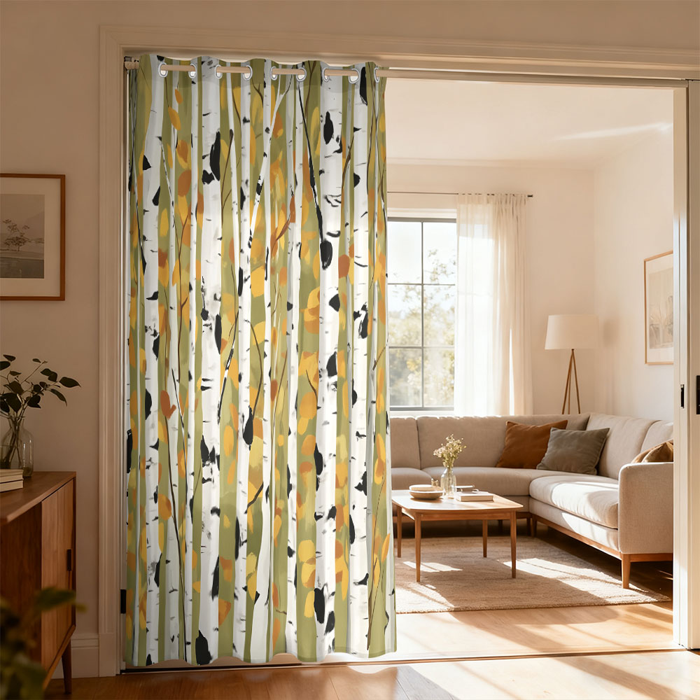 Home Decor Curtain - 1 шт. осенняя штора с принтом