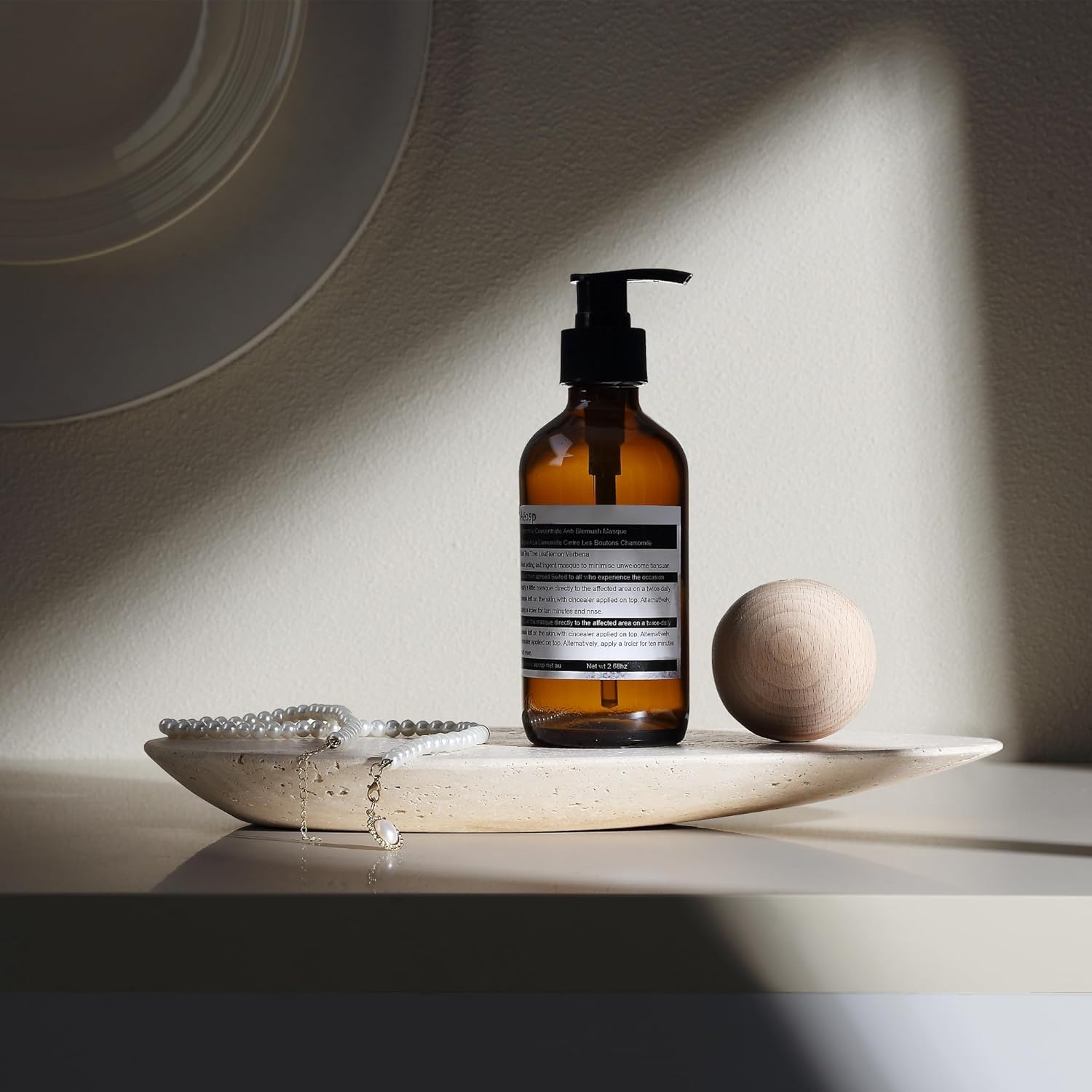 Vanity Home Decor - Поднос из травертина для ванной комнаты