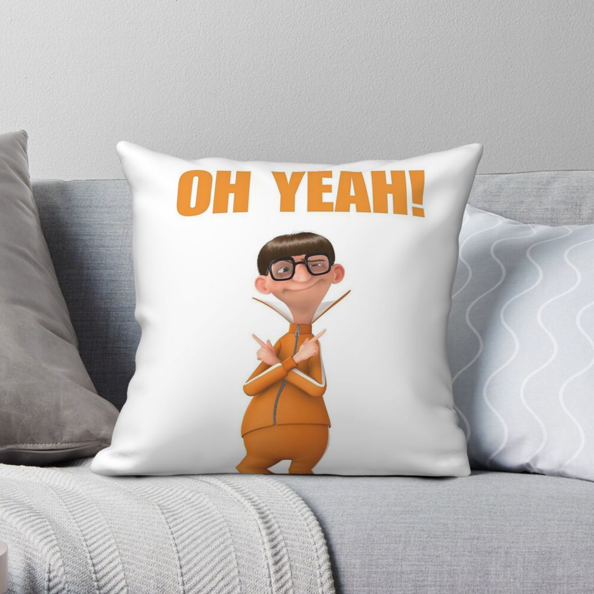 Home Decor Vector - Квадратная наволочка Oh Yeah Vector, полиэстер,