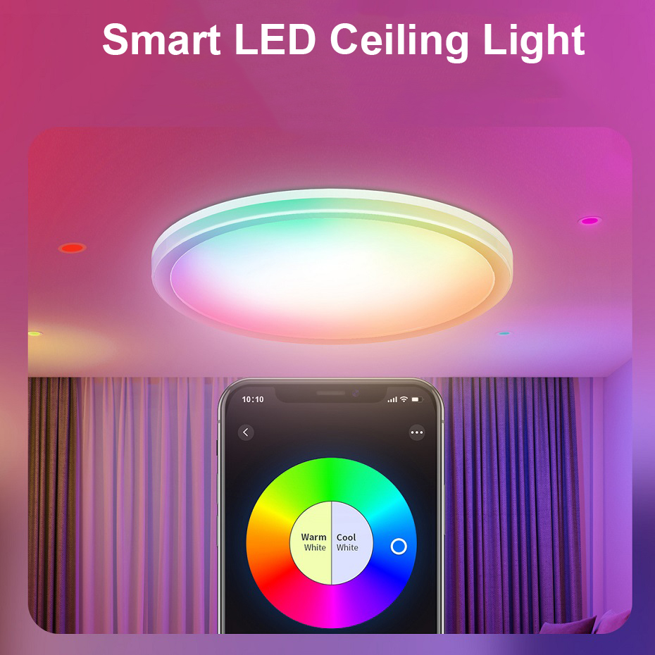 Home Decor Free App - Ультратонкая светодиодная умная потолочная лампа 24
