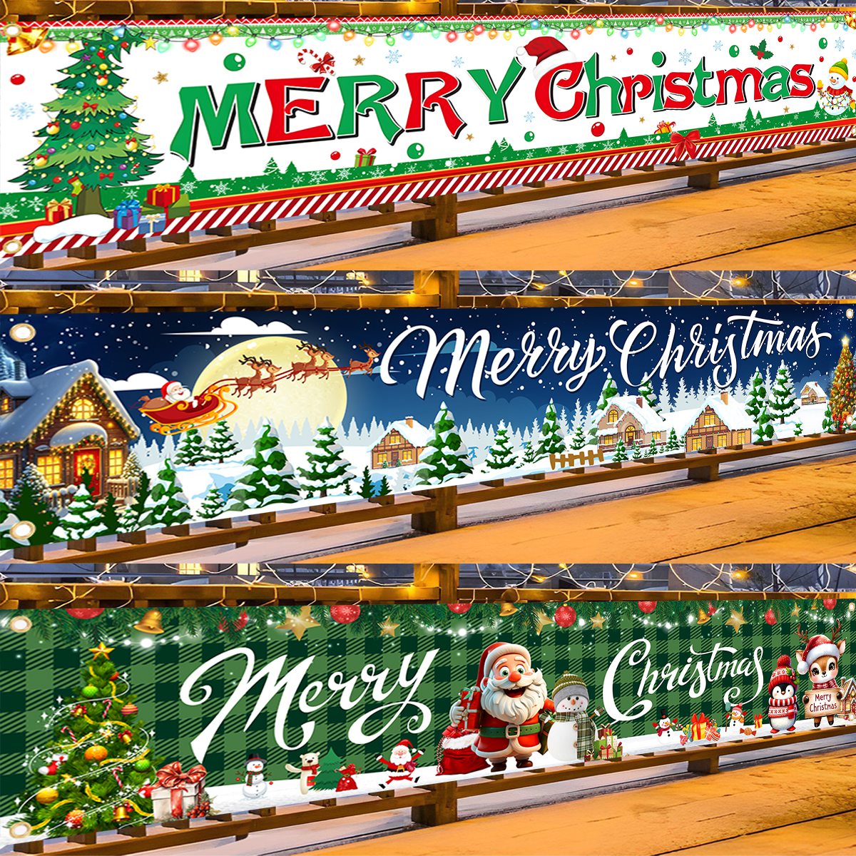 Home Decor Xmas Gifts - Рождественский елочный баннер, рождественские украшения для