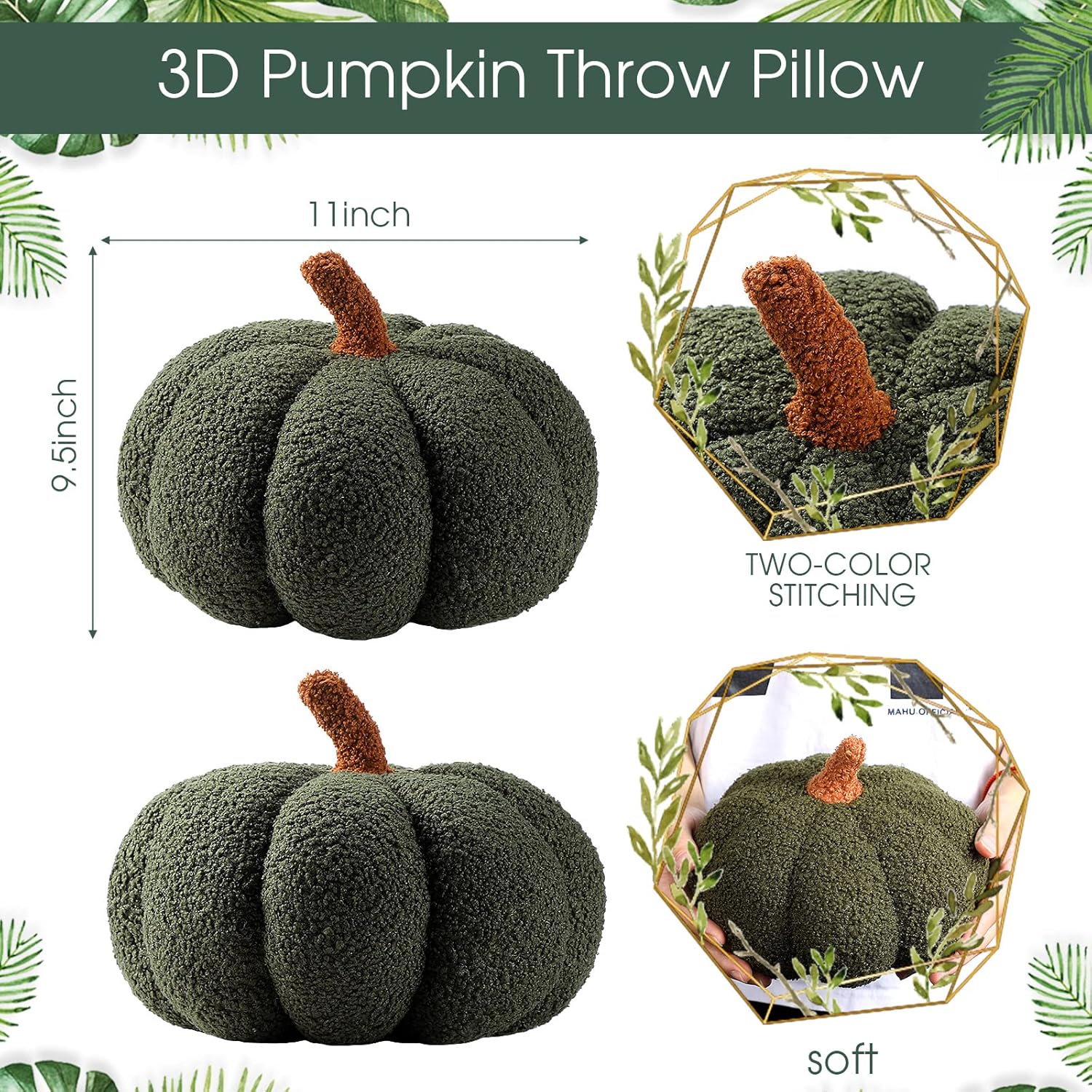 2 шт. подушки-тыквы 11 x 9,5 д – обзор и цена Decorative Throw Pillow