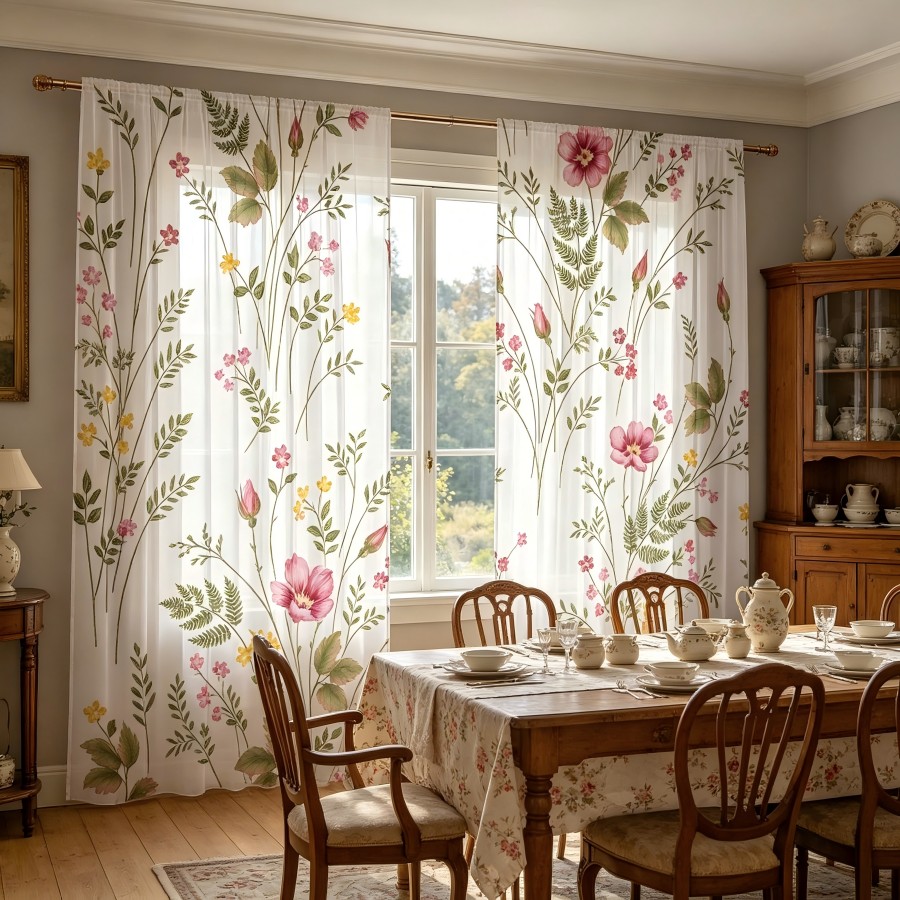 2 шт. Цифровые прозрачные штор – обзор и цена Home Decor Yellow