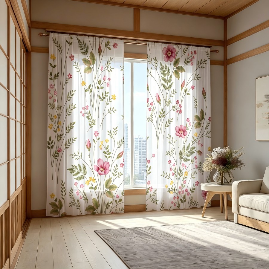 2 шт. Цифровые прозрачные штор – обзор и цена Home Decor Yellow