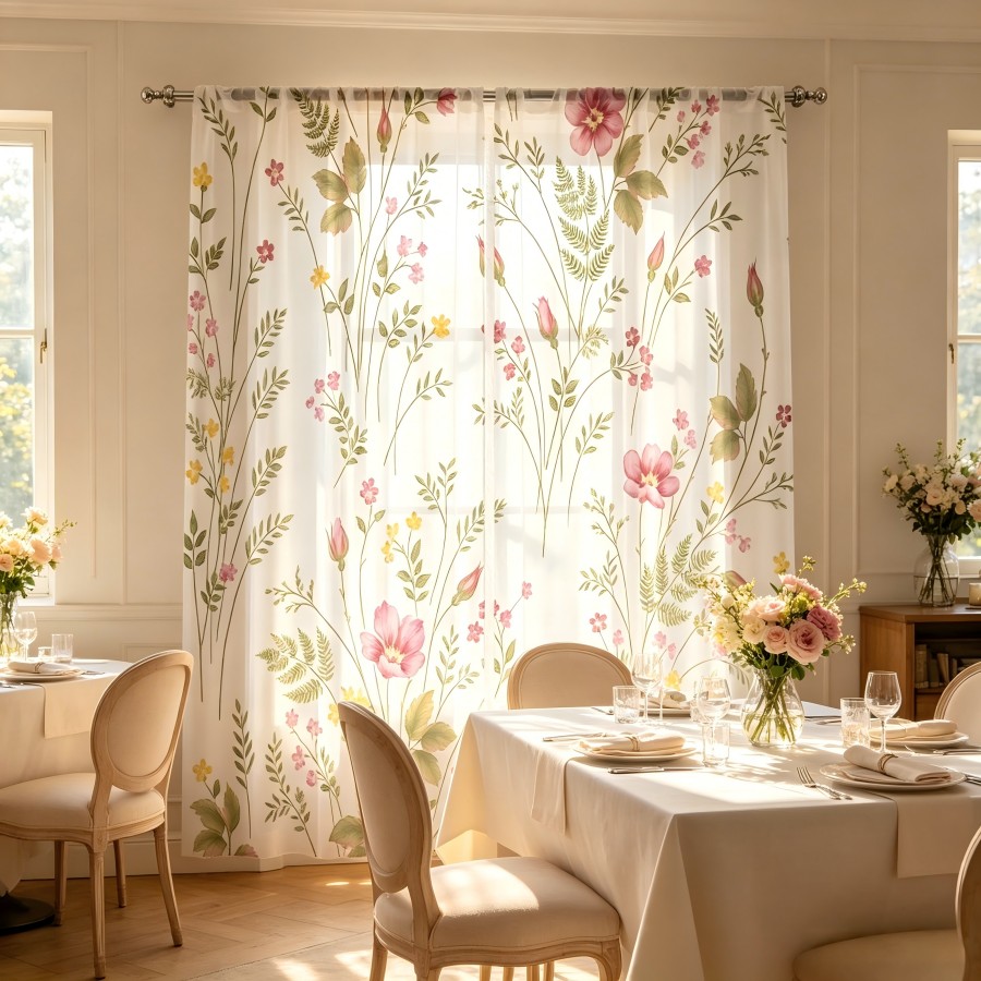 2 шт. Цифровые прозрачные штор – обзор и цена Home Decor Yellow
