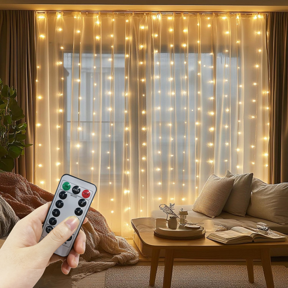 Светодиодная гирлянда-штора 3/ – обзор и цена Fairy Lights Bedroom