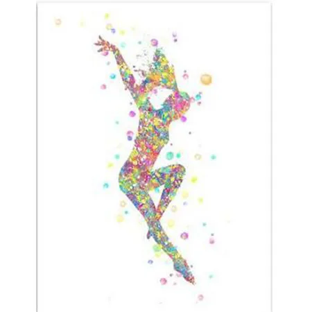 Акварельный гимнастический при – обзор и цена Watercolor Poster Print
