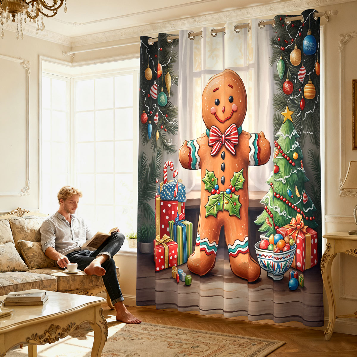 Рождественская занавеска с имб – обзор и цена Home Decor Curtain
