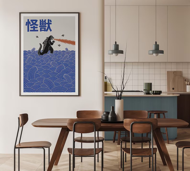 Японский современный постер с  – обзор и цена Watercolor Poster Print