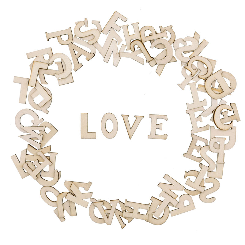 100 шт. буквы деревянные Алфав – обзор и цена Wooden Letter Sign