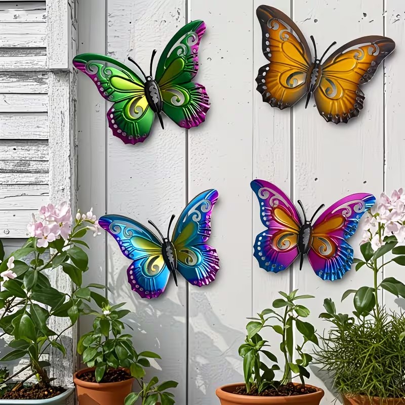 Набор из 4 разноцветных металл – обзор и цена Home Decor Outside
