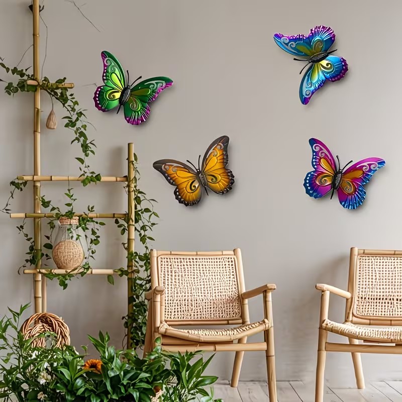 Набор из 4 разноцветных металл – обзор и цена Home Decor Outside