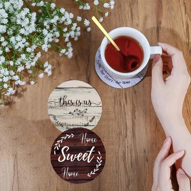 Набор из 6 круглых деревянных  – обзор и цена Wooden Letter Sign