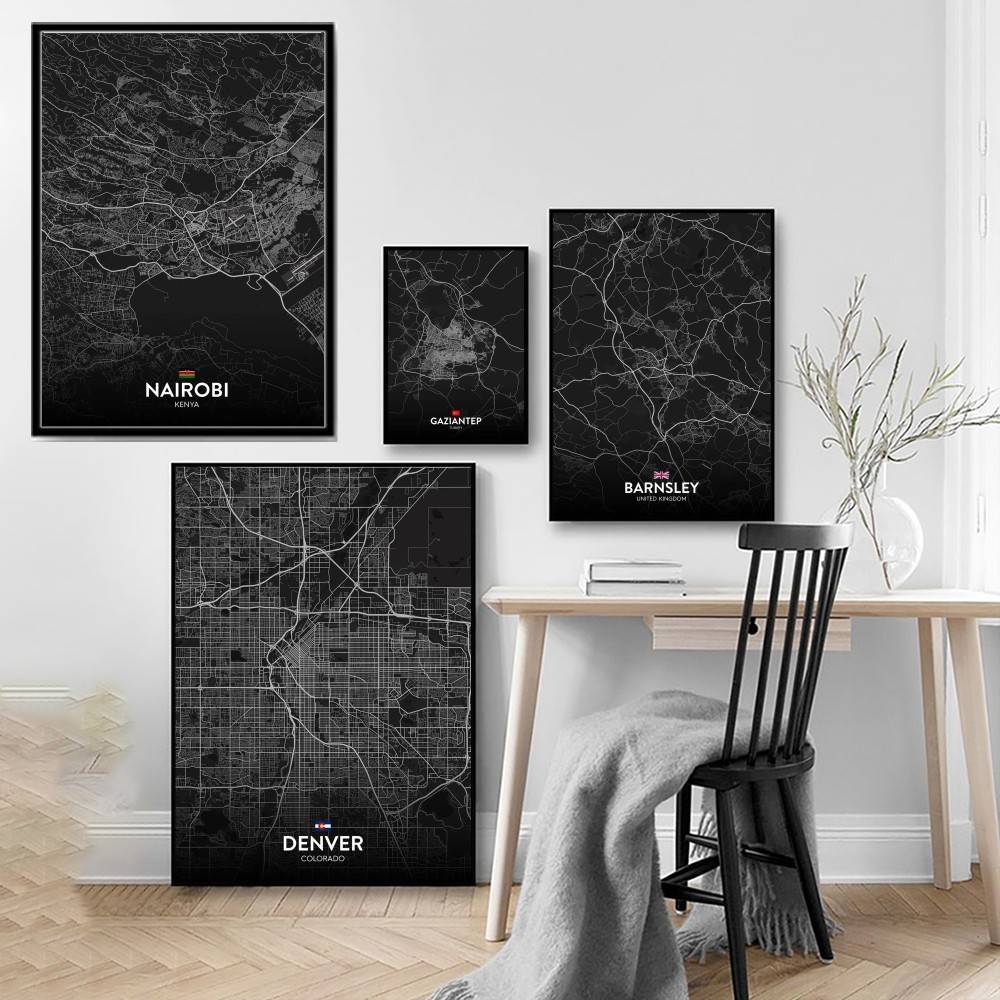 Париж, Лондон, Нью-Йорк, карта – обзор и цена Home Decor London