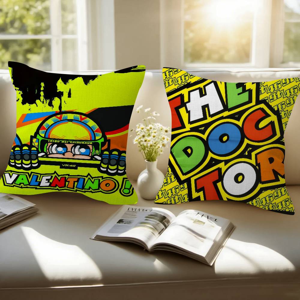 V-Valentino Moto Gp R-Rossi 46 – обзор и цена Decorative Throw Pillow
