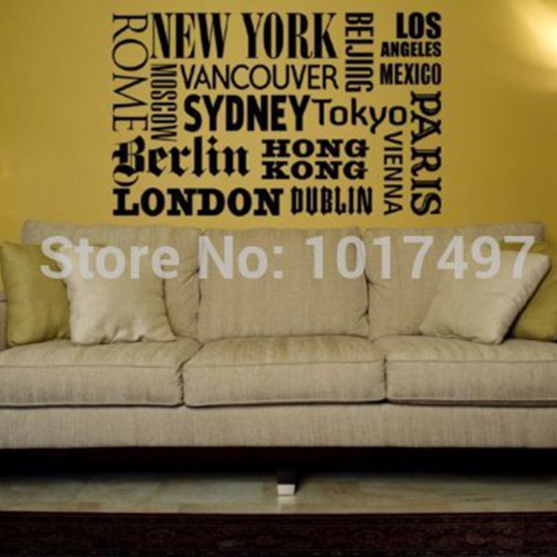Нью-Йорк, Лондон, Париж, цитат – обзор и цена Home Decor London