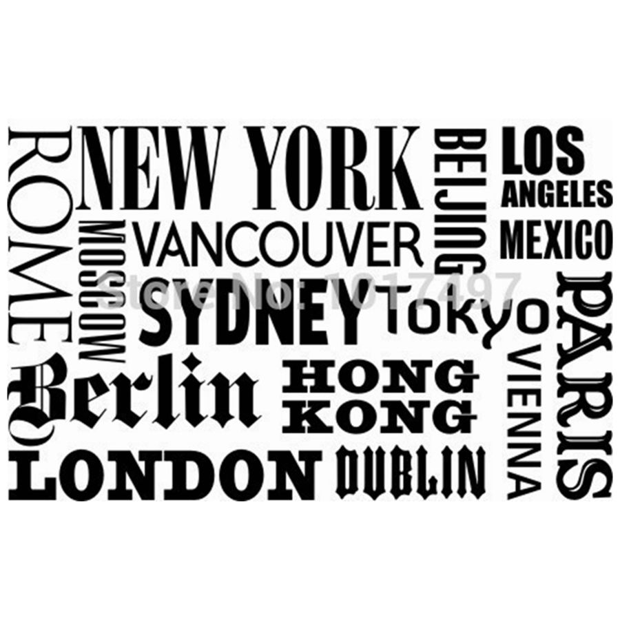 Нью-Йорк, Лондон, Париж, цитат – обзор и цена Home Decor London