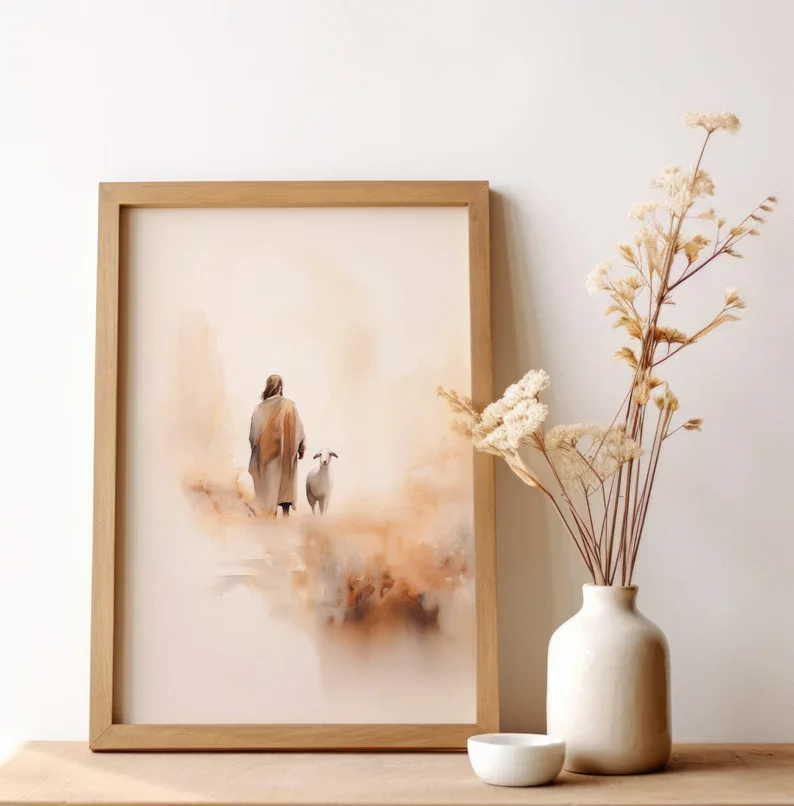 Акварельные листья Иисуса 99,  – обзор и цена Home Decor Jesus