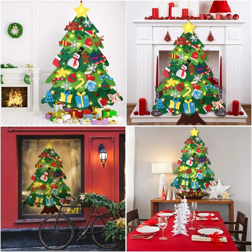 Новогодняя войлочная елка DIY  – обзор и цена Home Decor Xmas Gifts