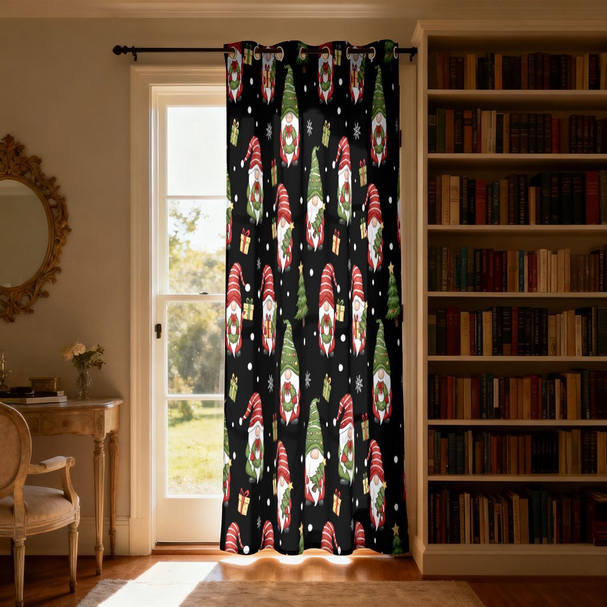 Новогодняя штора с принтом «Ро – обзор и цена Home Decor Curtain